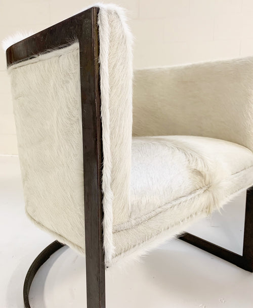 Brass Armchairs in Brazilian Cowhide, pair - FORSYTH