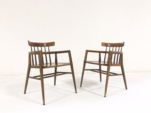 Captain Chairs with Brazilian Sheepskins, pair - FORSYTH