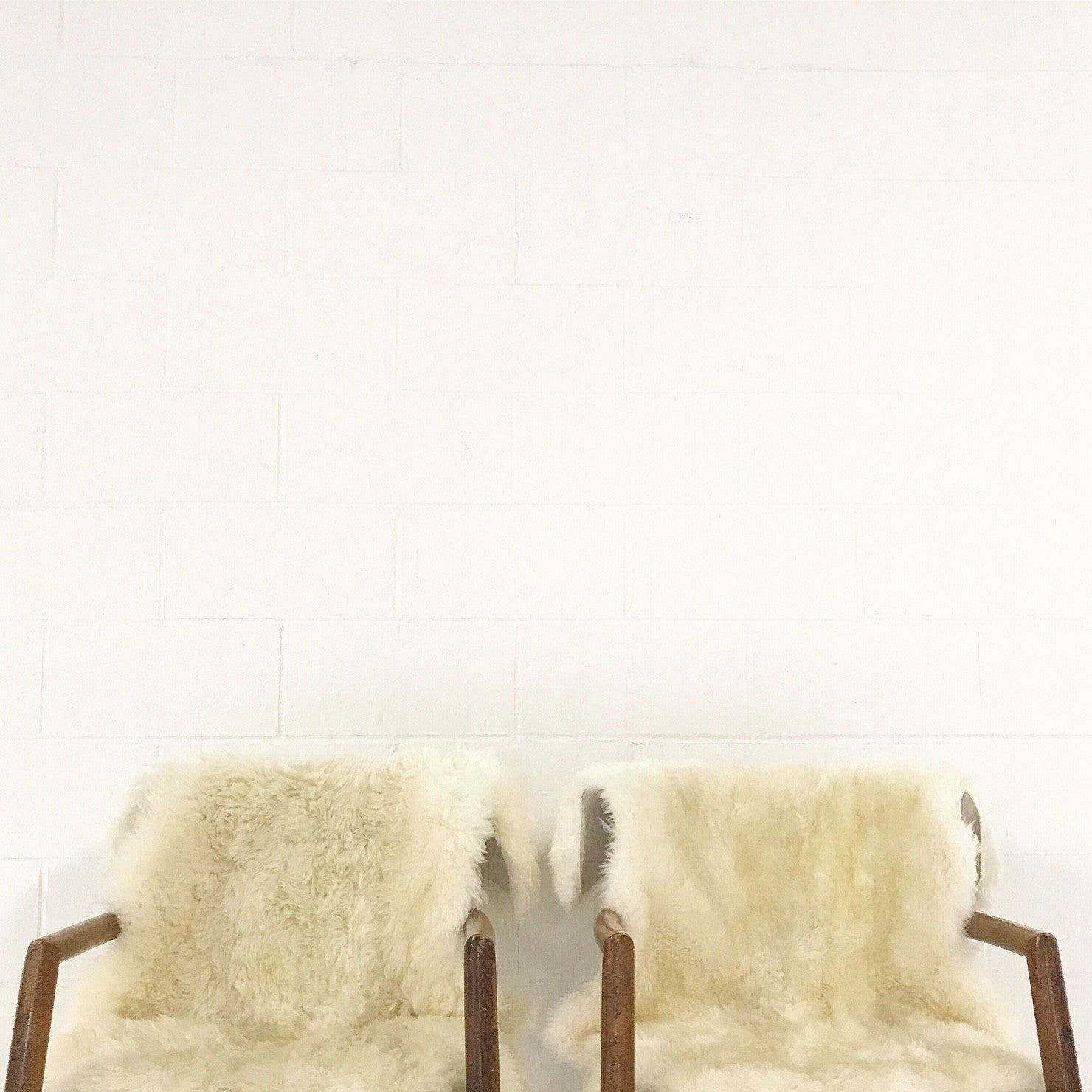 Captain Chairs with Brazilian Sheepskins, pair - FORSYTH