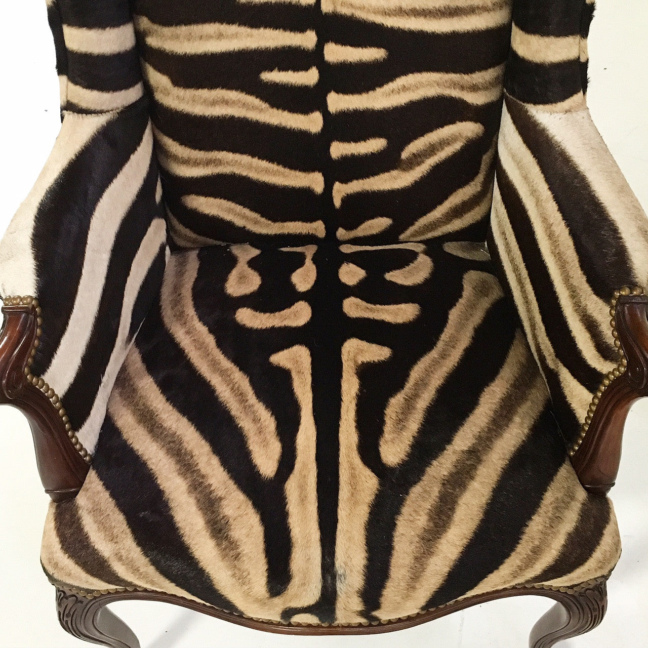 English Wingback in Zebra Hide - FORSYTH