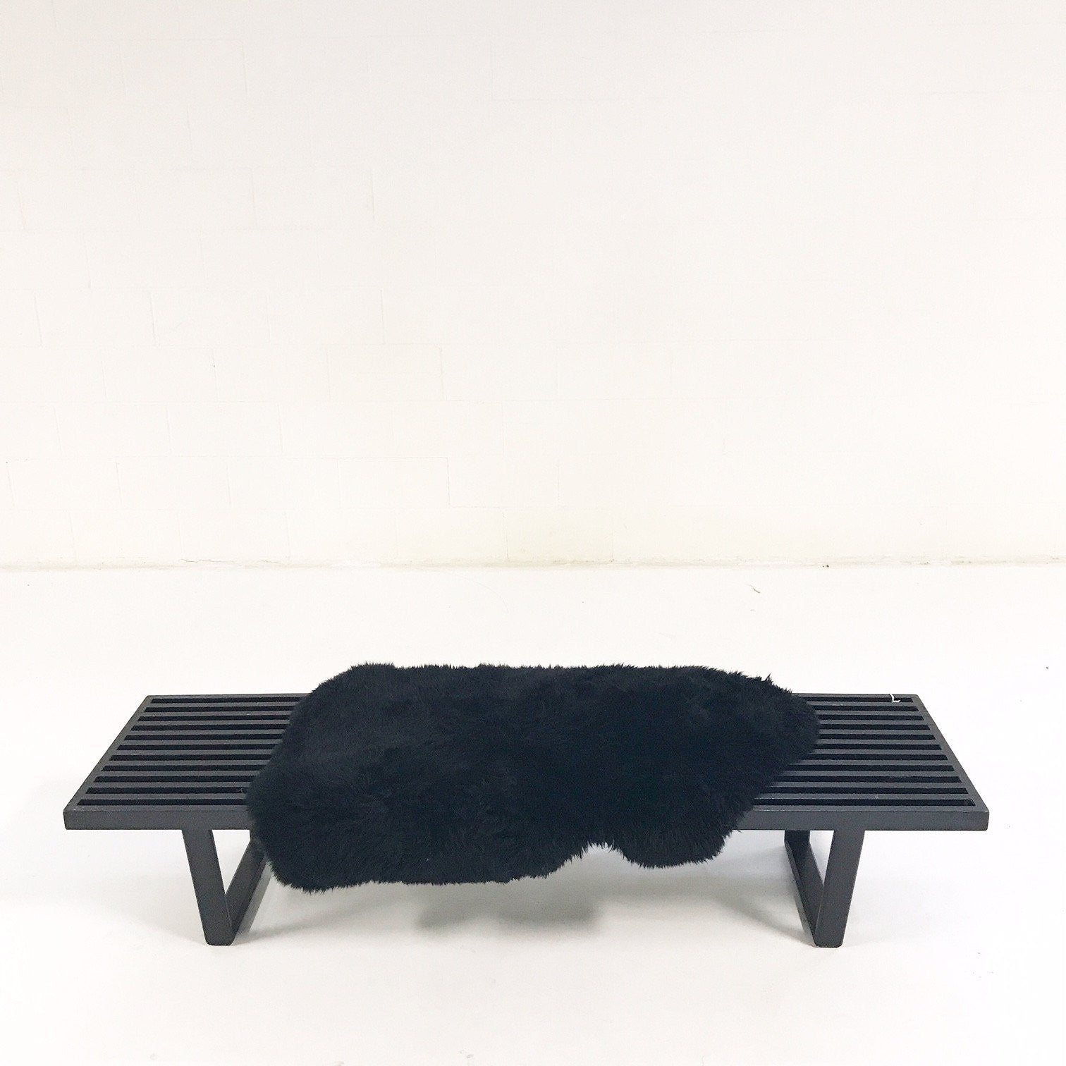 Model 4692 Platform Bench with Brazilian Sheepskin Throw - FORSYTH