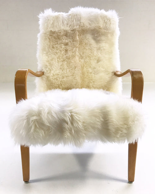 Bentwood Chairs in New Zealand Sheepskin, pair - FORSYTH