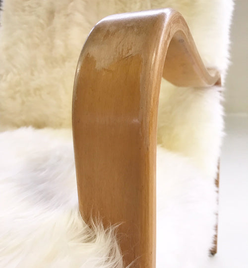 Bentwood Chairs in New Zealand Sheepskin, pair - FORSYTH