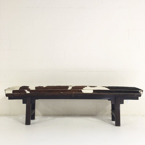 Chinese Bench with Brazilian Cowhide Cushion - FORSYTH