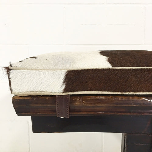 Chinese Bench with Brazilian Cowhide Cushion - FORSYTH