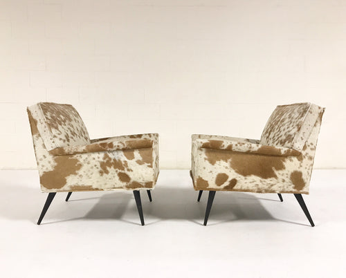 Lounge Chairs in Brazilian Cowhide, pair - FORSYTH