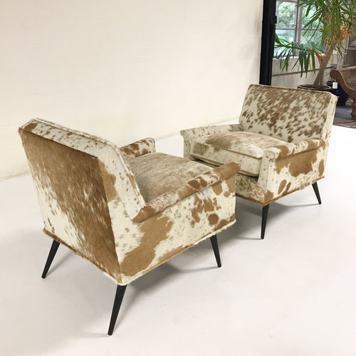 Lounge Chairs in Brazilian Cowhide, pair - FORSYTH