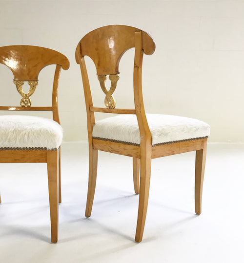 Biedermeier Chairs in Brazilian Cowhide, pair - FORSYTH