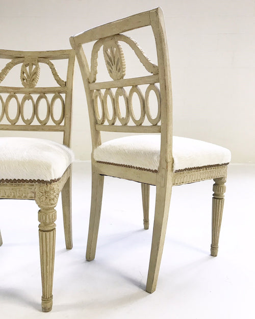 Antique Swedish Chairs in Brazilian Cowhide, Pair - FORSYTH