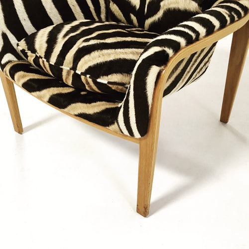 Lounge Chair in Zebra Hide - FORSYTH