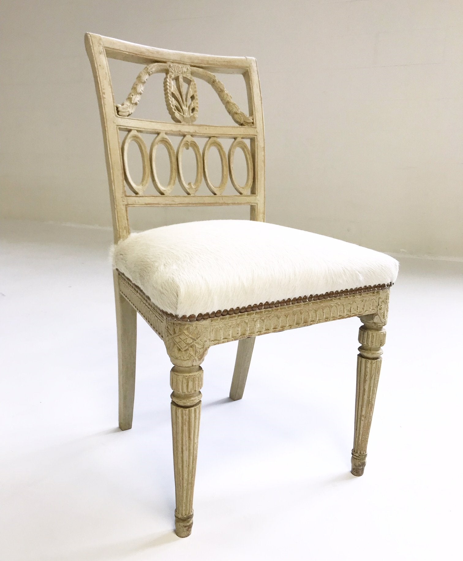 Antique Swedish Chairs in Brazilian Cowhide, Pair - FORSYTH