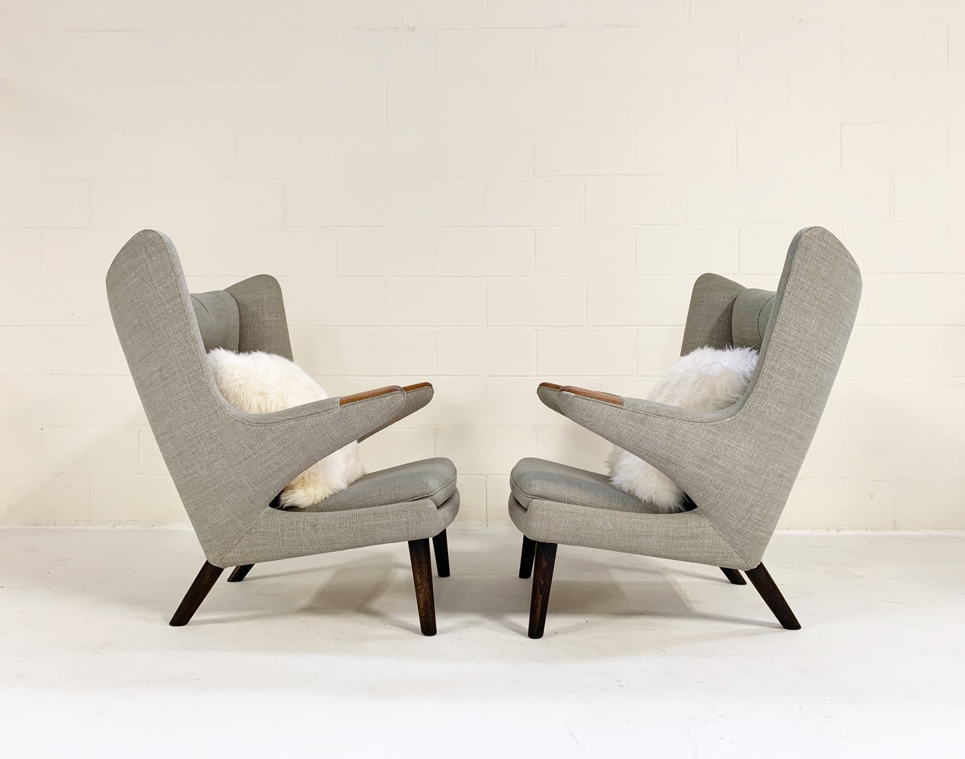 Papa Bear Chairs with Ottomans - FORSYTH