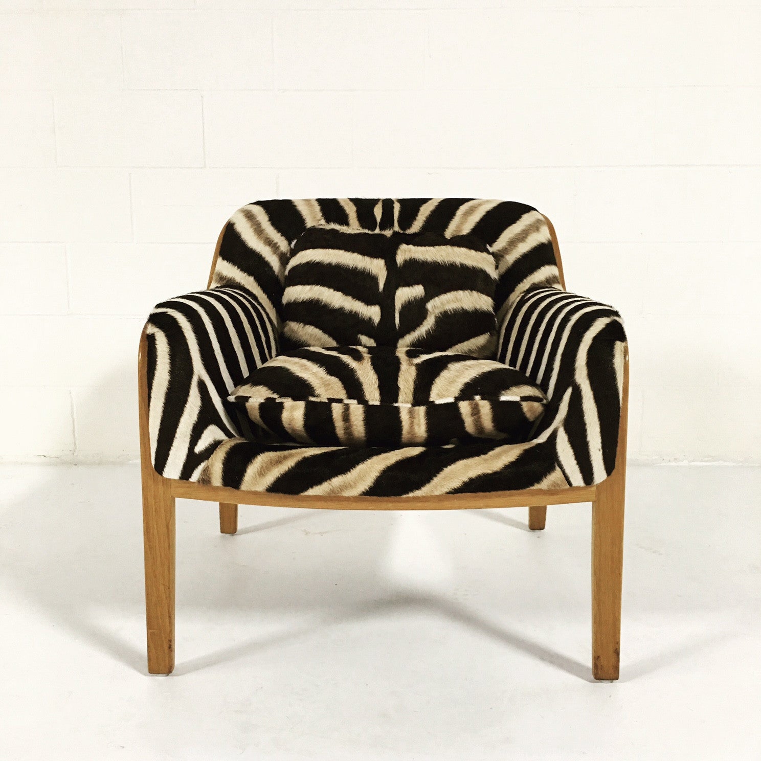 Lounge Chair in Zebra Hide - FORSYTH