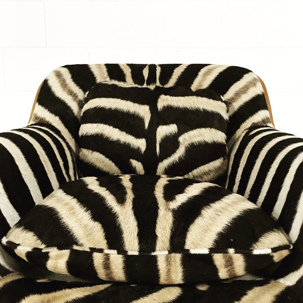 Lounge Chair in Zebra Hide - FORSYTH