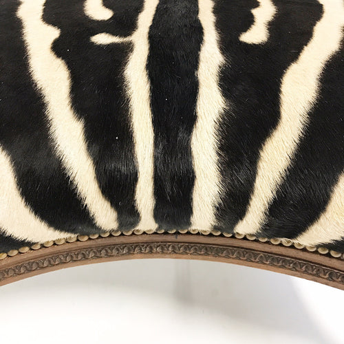 Large Ottoman in Zebra Hide - FORSYTH