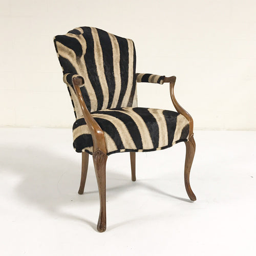 Vintage Armchair in Zebra Hide - FORSYTH