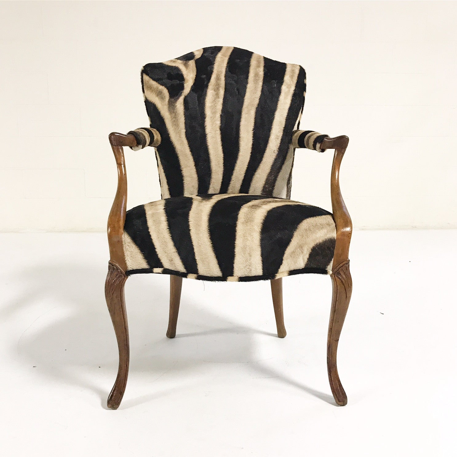 Vintage Armchair in Zebra Hide - FORSYTH
