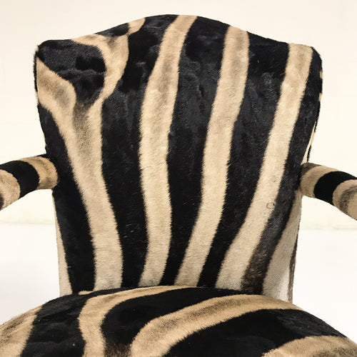 Vintage Armchair in Zebra Hide - FORSYTH