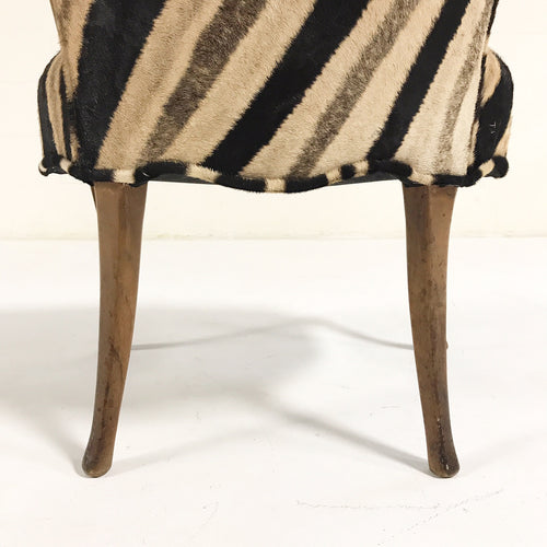 Vintage Armchair in Zebra Hide - FORSYTH