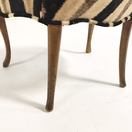 Vintage Armchair in Zebra Hide - FORSYTH