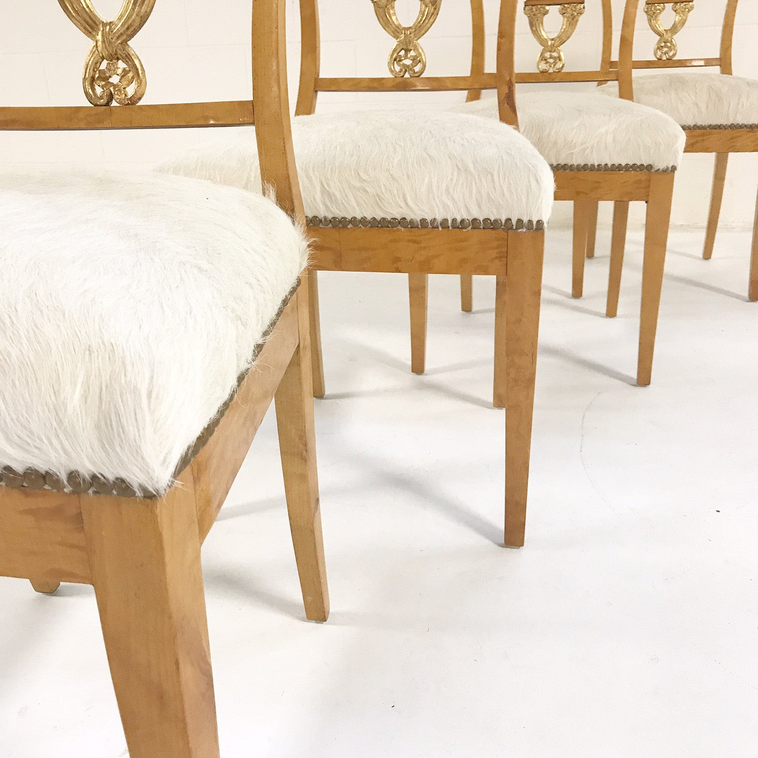Biedermeier Chairs in Brazilian Cowhide, set of 4 - FORSYTH