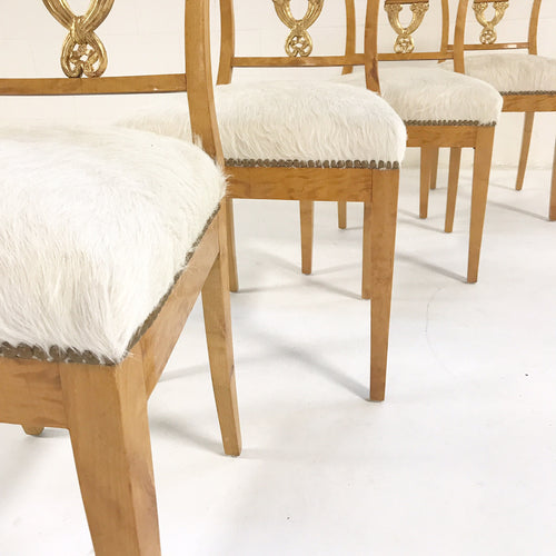 Biedermeier Chairs in Brazilian Cowhide, set of 4 - FORSYTH