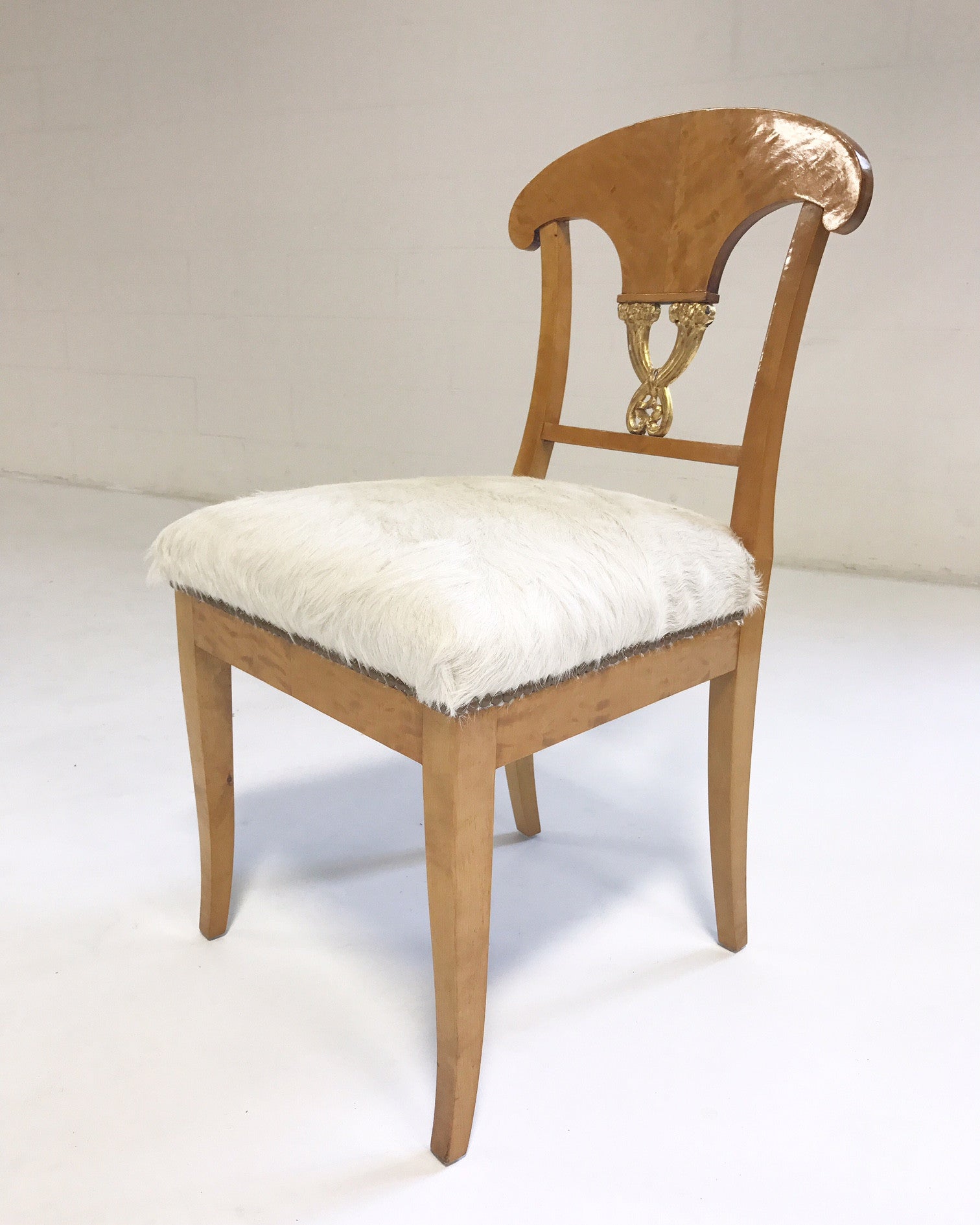 Biedermeier Chairs in Brazilian Cowhide, pair - FORSYTH