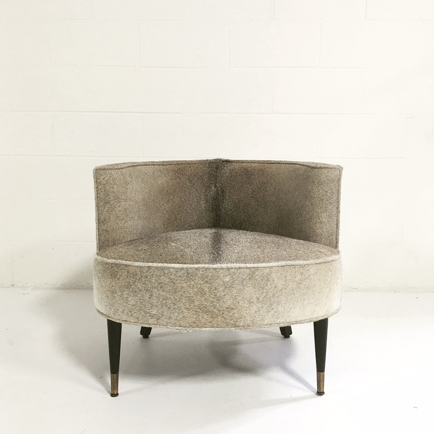 Vintage Barrel Chair in Brazilian Cowhide - FORSYTH