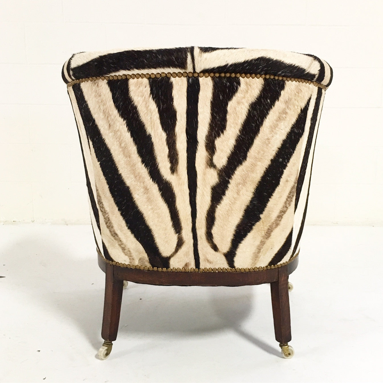 1930s Barrel Chair in Zebra Hide - FORSYTH