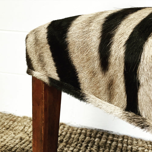 Biedermeier Side Chair in Zebra Hide - FORSYTH