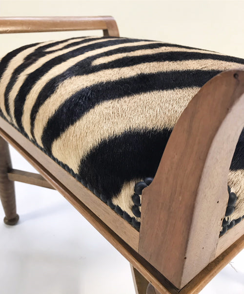 Small Bench in Zebra Hide - FORSYTH