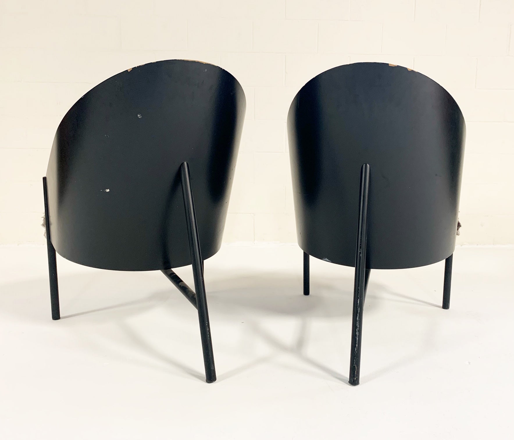 Pratfall Lounge Chairs in California Sheepskin, pair - FORSYTH