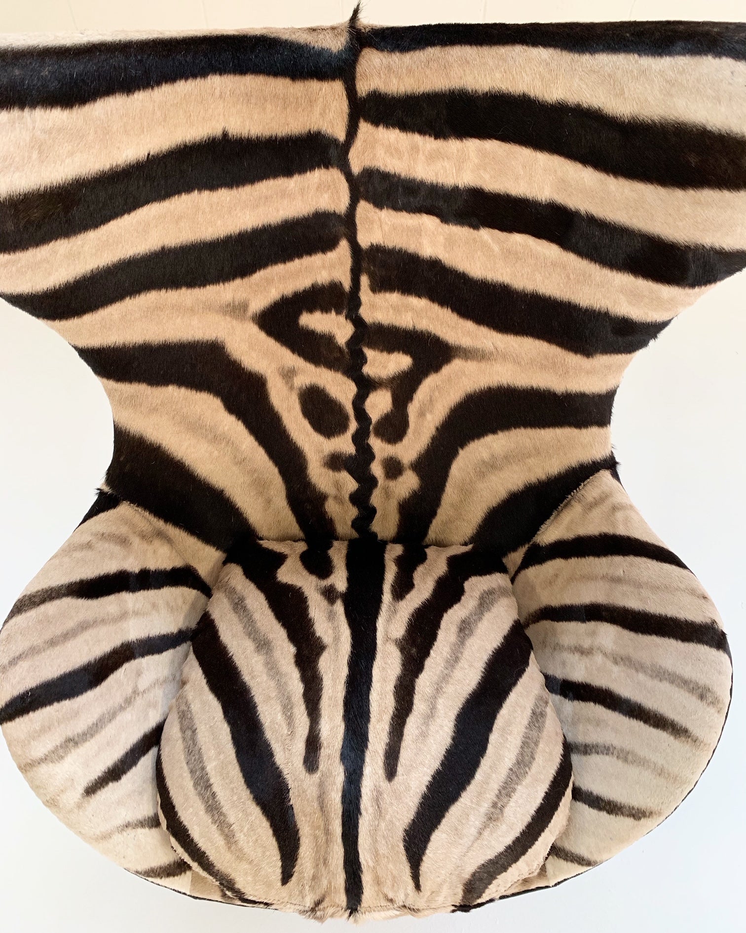 Egg Chair in Zebra Hide and Leather - FORSYTH