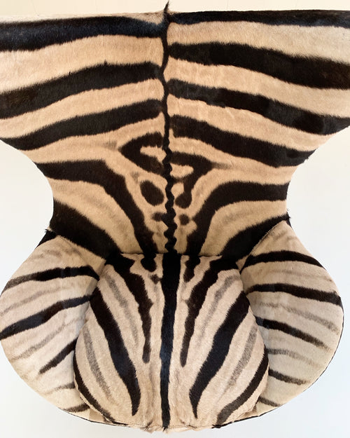 Egg Chair in Zebra Hide and Leather - FORSYTH