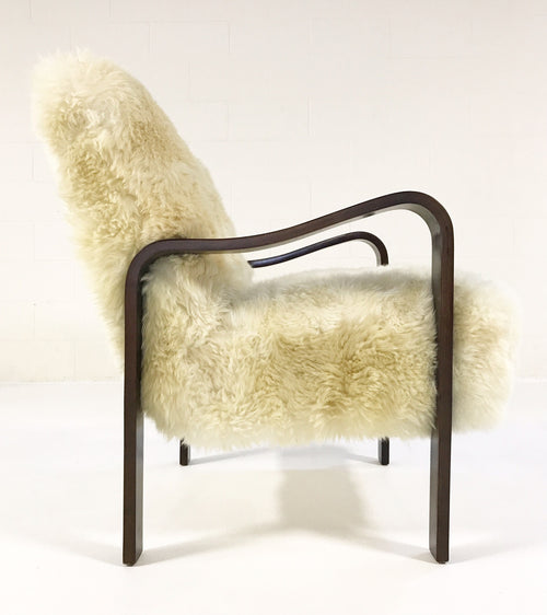 Armchairs in Brazilian Sheepskin, pair - FORSYTH