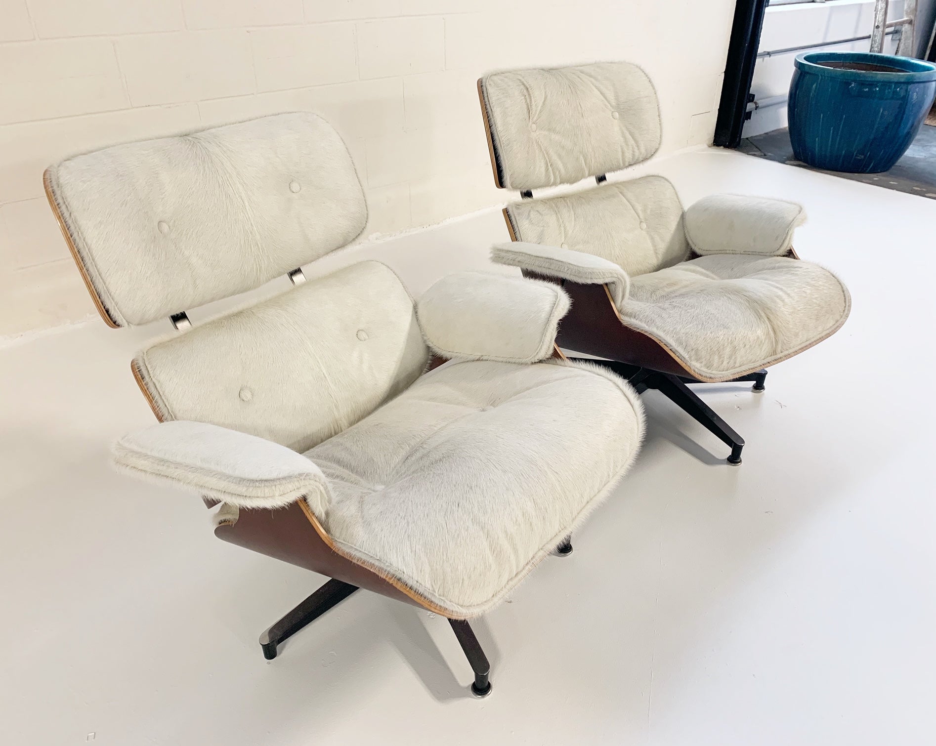 670 Lounge Chairs and 671 Ottomans in Brazilian Cowhide - FORSYTH