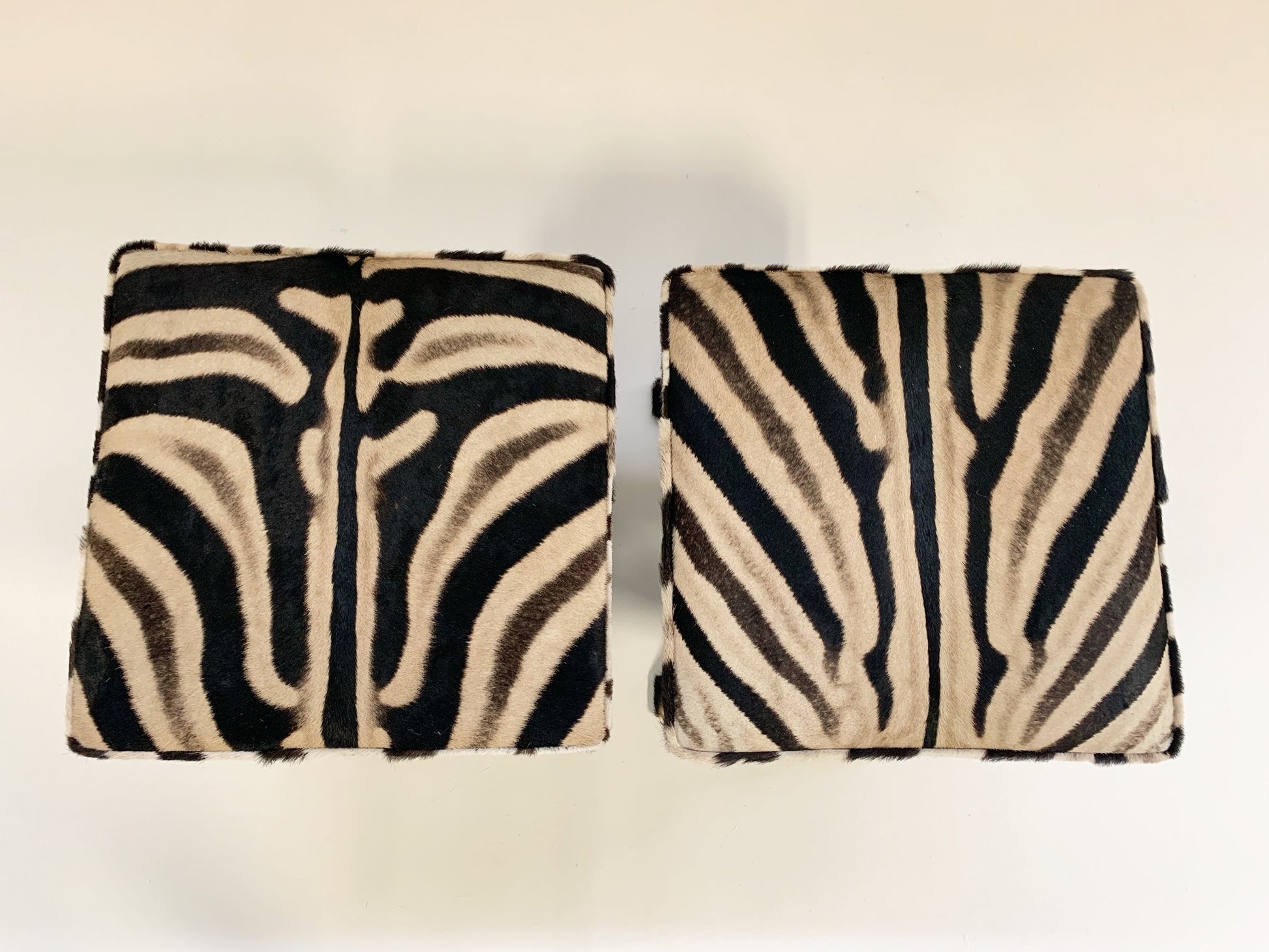 X Benches in Zebra Hide, Pair - FORSYTH