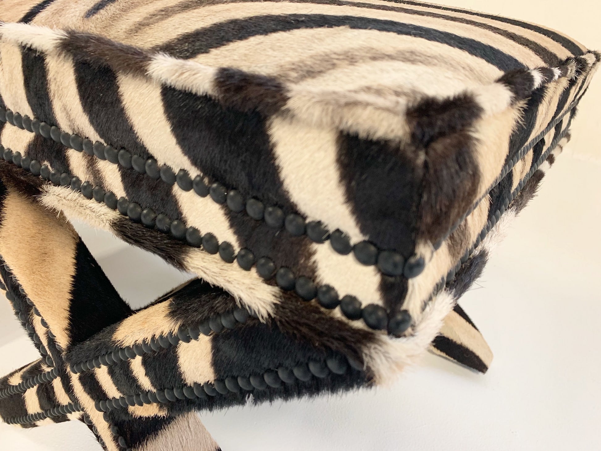 X Benches in Zebra Hide, Pair - FORSYTH