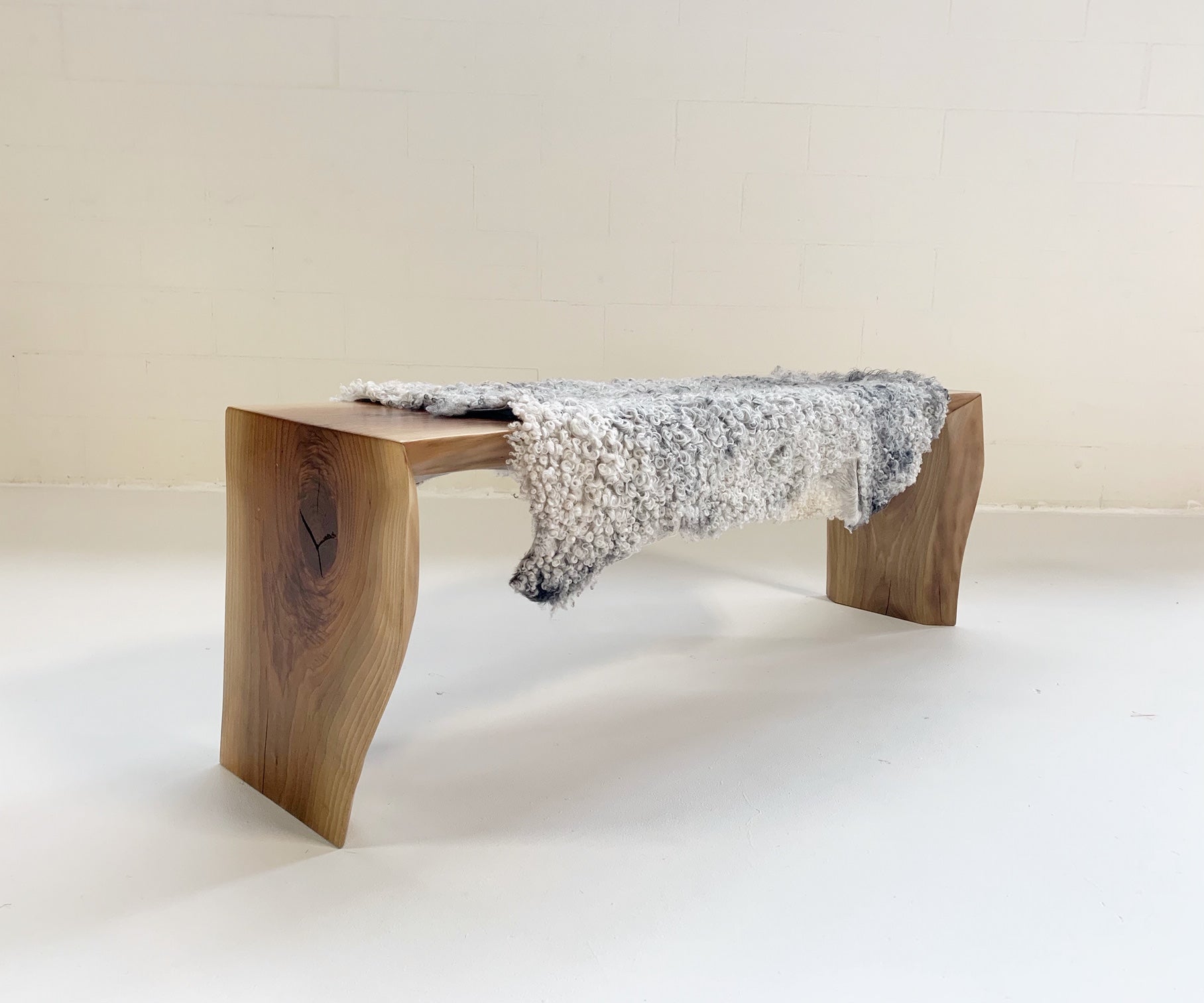 Walnut Bench with Gotland Sheepskin - FORSYTH