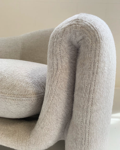 Modernist Chairs in Loro Piana Alpaca Wool, pair - FORSYTH