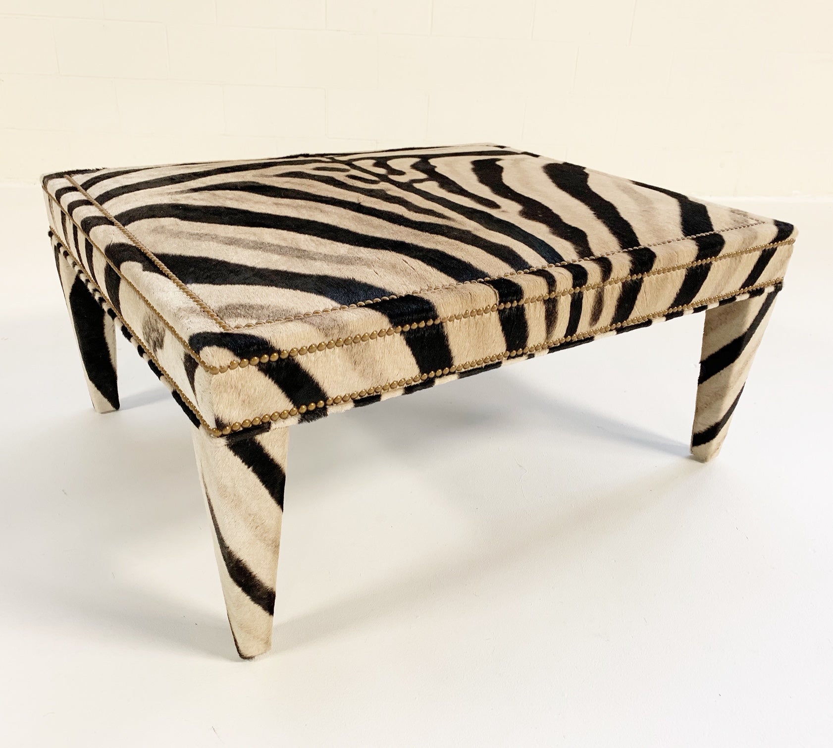 The Forsyth Parsons Style Ottoman in Zebra - FORSYTH