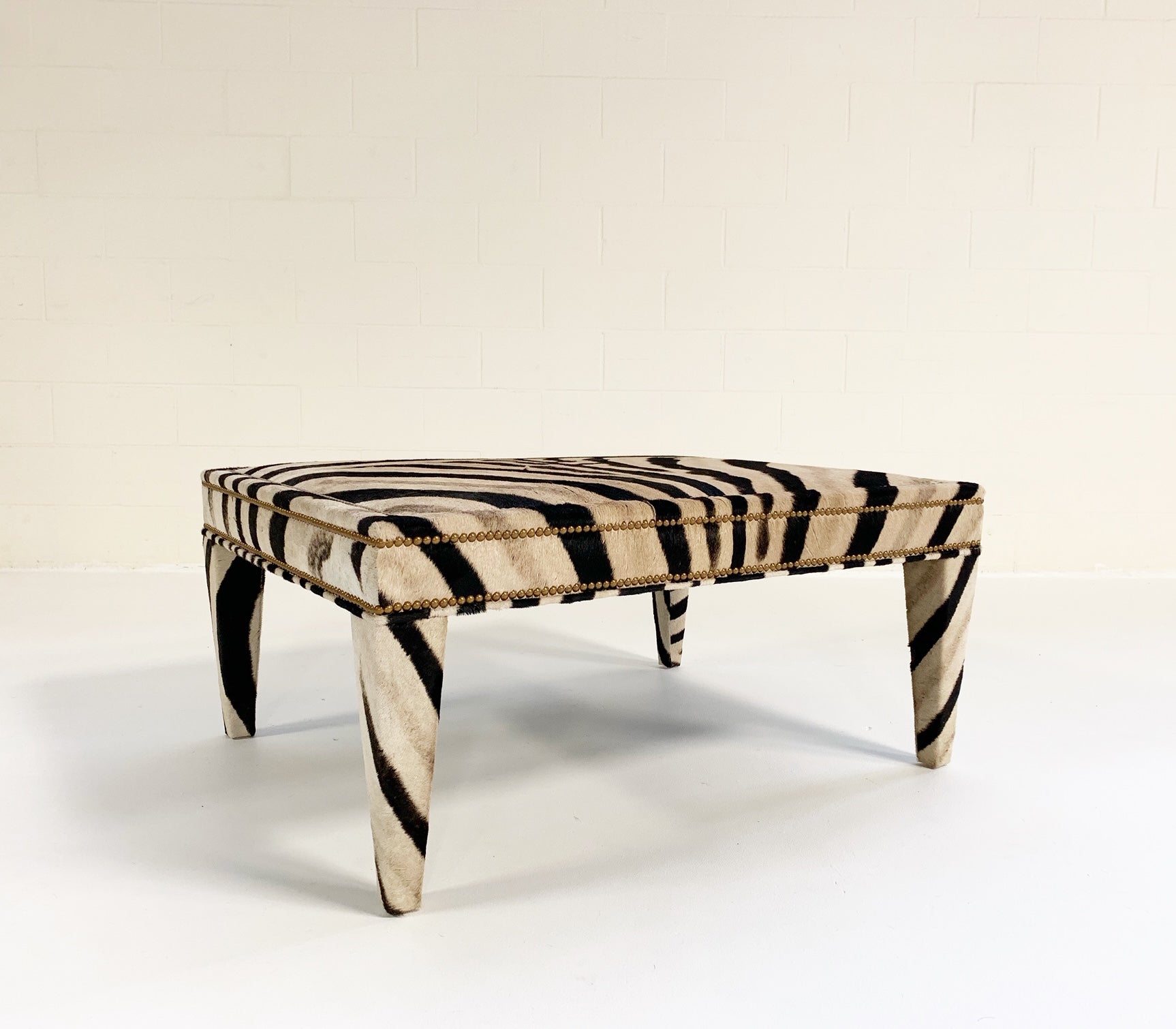 The Forsyth Parsons Style Ottoman in Zebra - FORSYTH