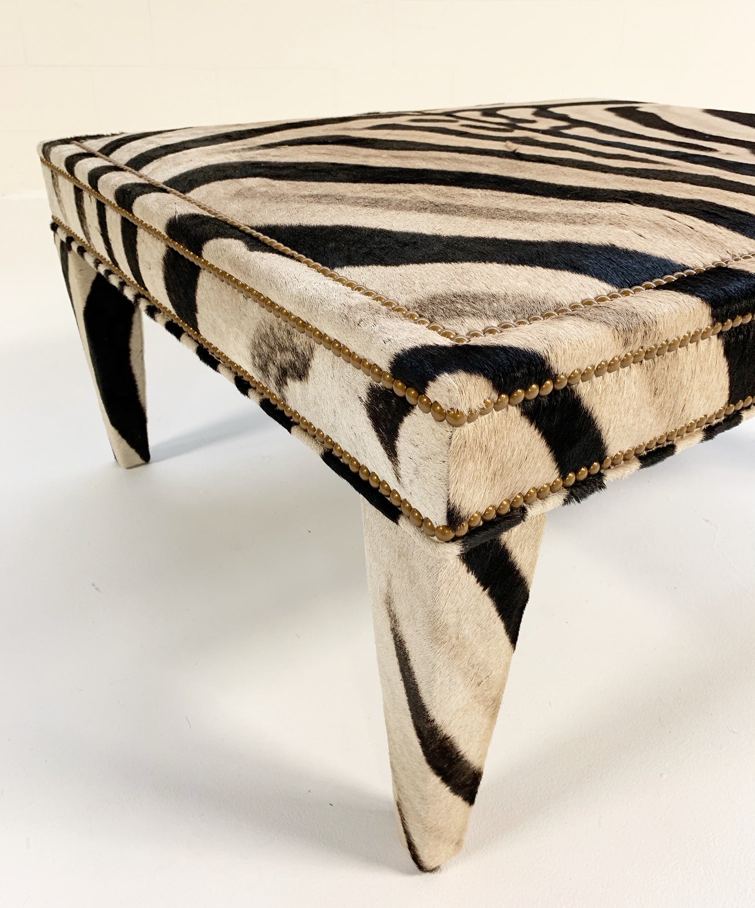 The Forsyth Parsons Style Ottoman in Zebra - FORSYTH