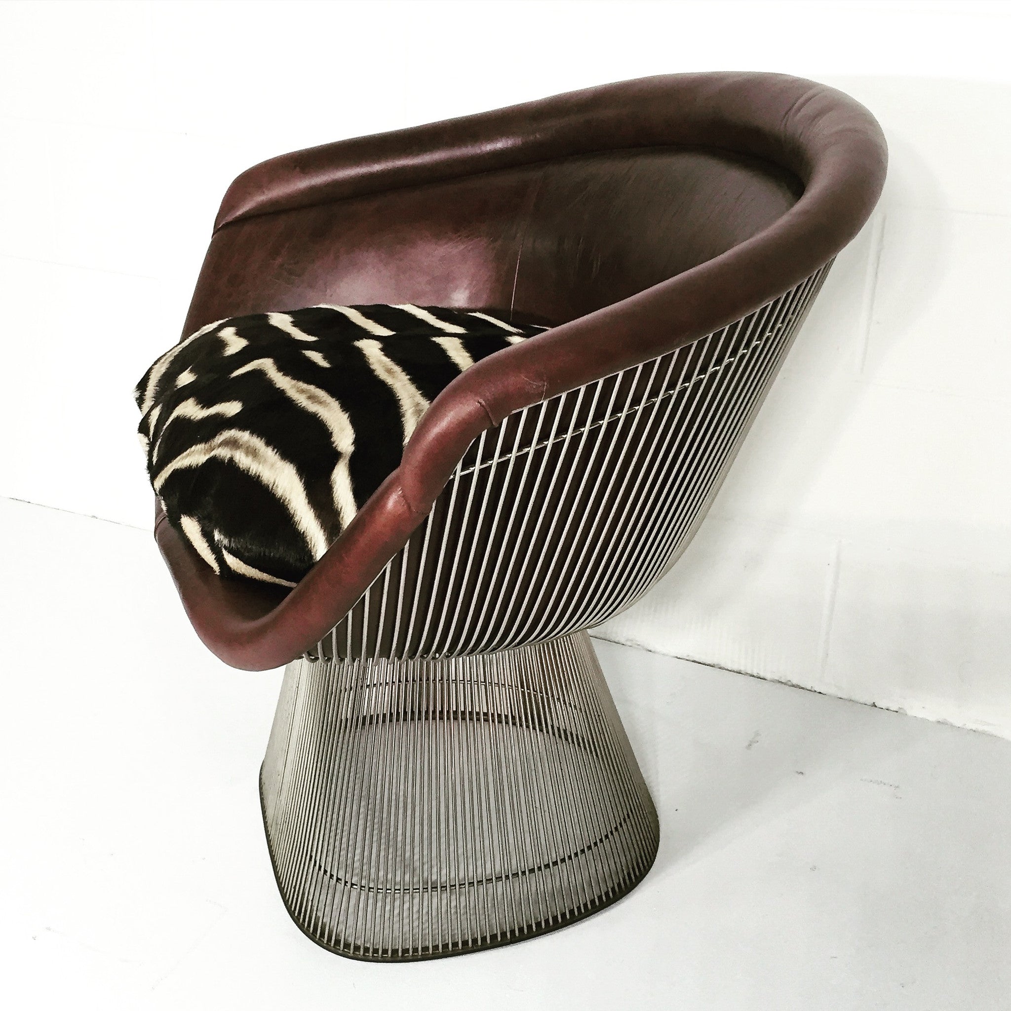 Lounge Chair in Zebra Hide - FORSYTH