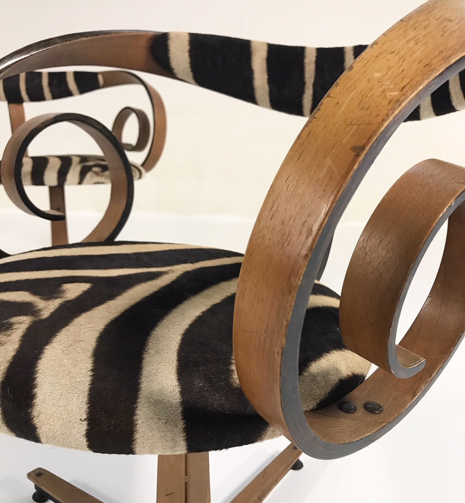 Sultana Chairs in Zebra Hide, pair - FORSYTH