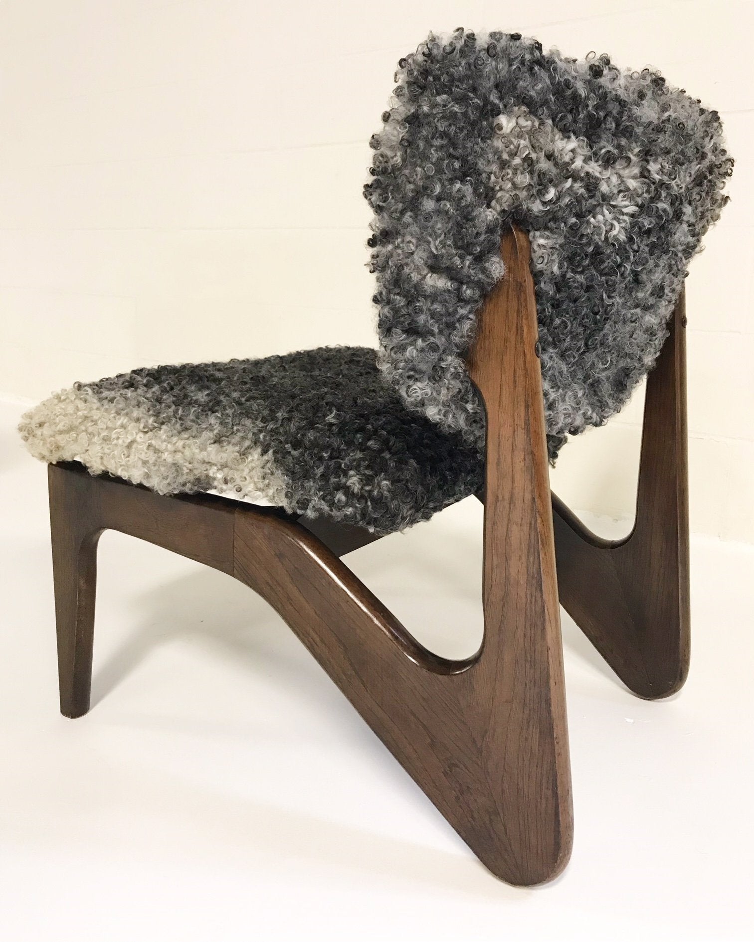 Sculptural Chairs in Gotland Sheepskin, pair - FORSYTH