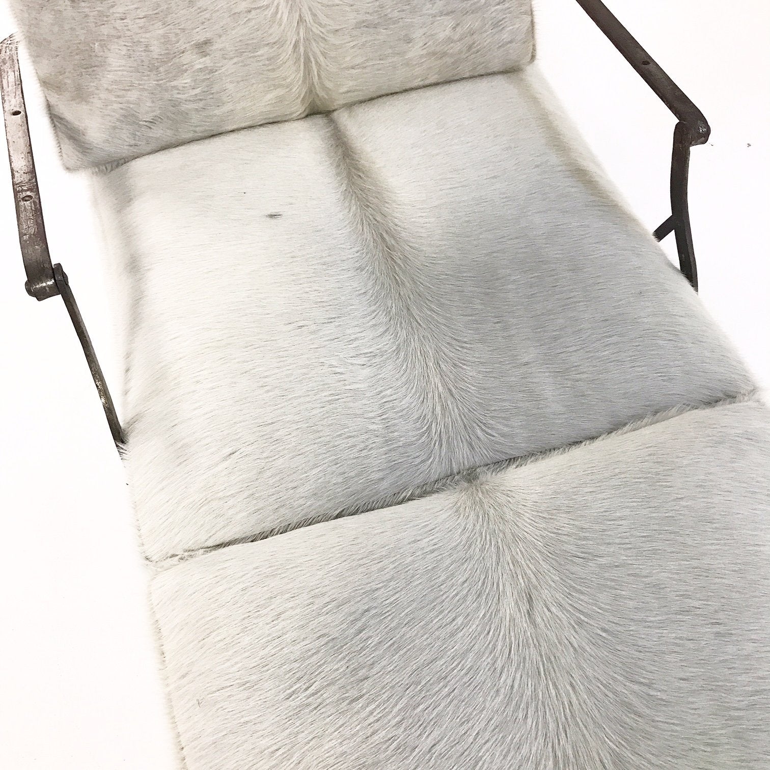 French Campaign Chaise with Brazilian Cowhide Cushions - FORSYTH