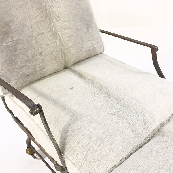 French Campaign Chaise with Brazilian Cowhide Cushions - FORSYTH