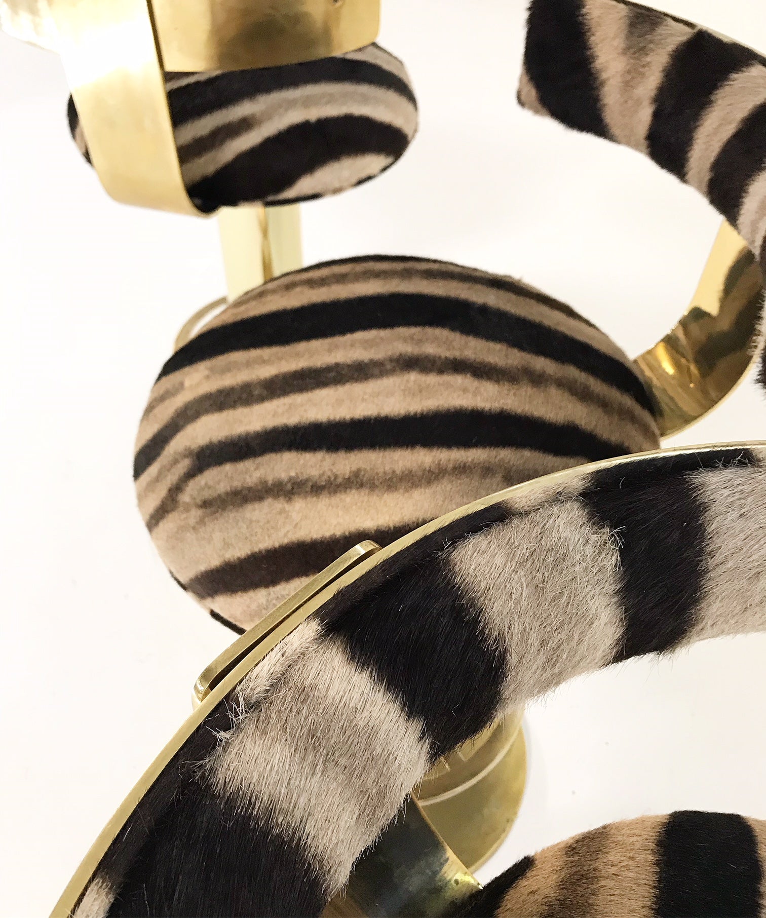 Bar Stools in Zebra Hide, set of 3 - FORSYTH