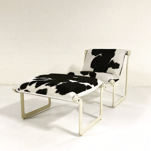 Chair & Ottoman in Brazilian Cowhide - FORSYTH